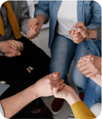 Hands joined together