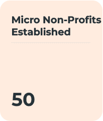 Micro Non-Profits Established: 50